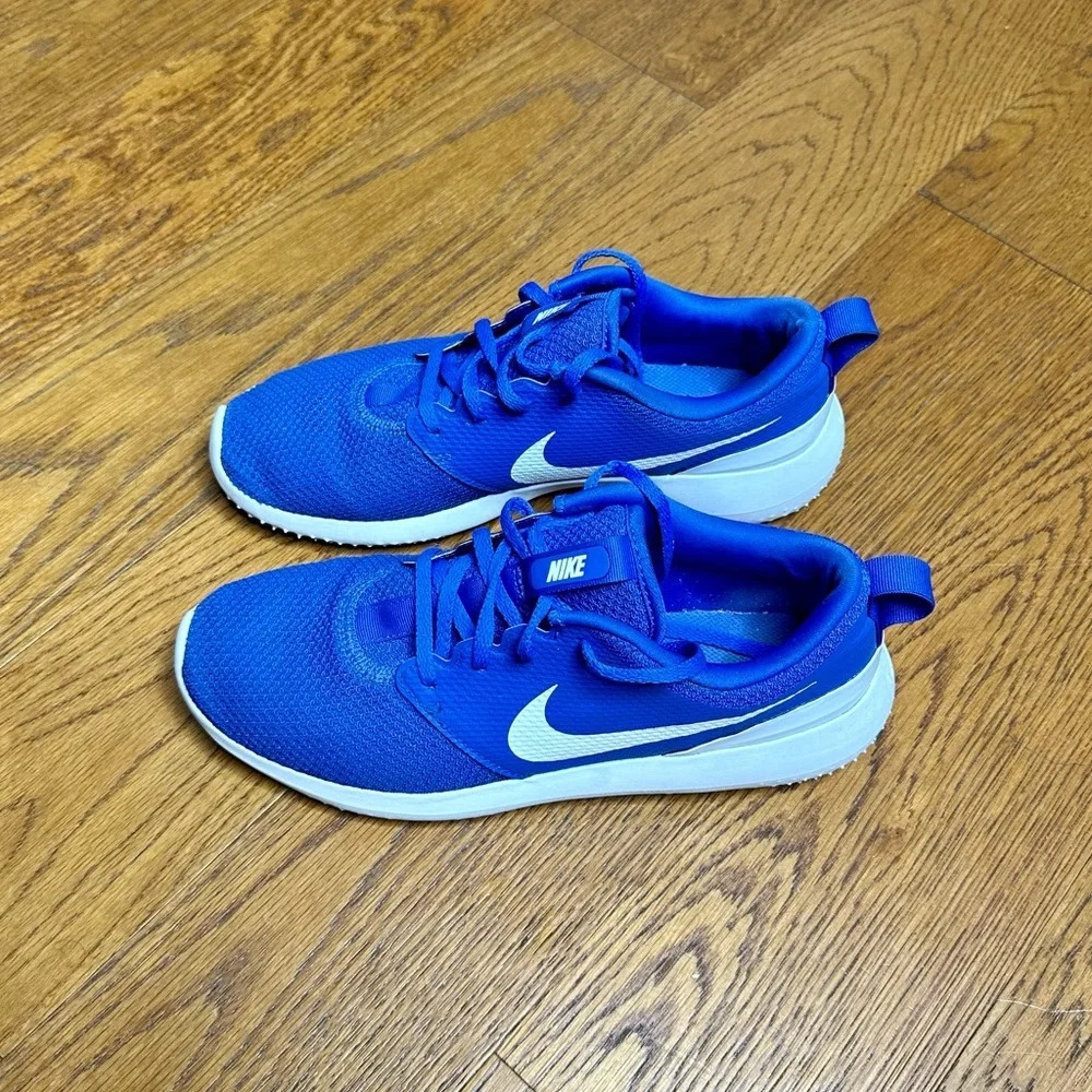 Mens Blue Nike Rosche Golf Shoes - Picture 3 of 11
